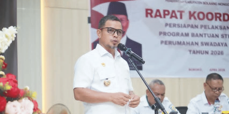 Bupati Boltara, Dr. Sirajudin Lasena membuka Program Bantuan Stimulan Perumahan Swadaya (BSPS) 2026 pada Rabu (15/04/2026).